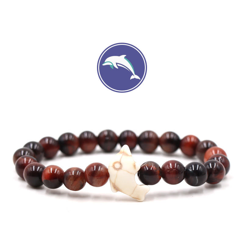 Bracciale Olivenorma Dolphin's Whisper con pietre preziose - Occhio di tigre rosso - image 15