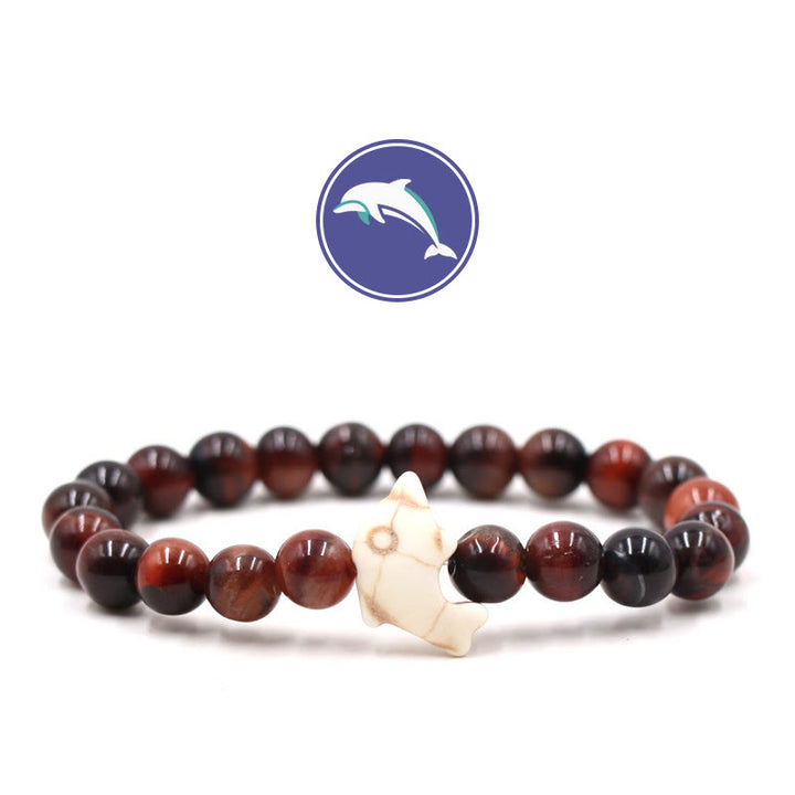 Bracciale Olivenorma Dolphin's Whisper con pietre preziose - Occhio di tigre rosso - image 15