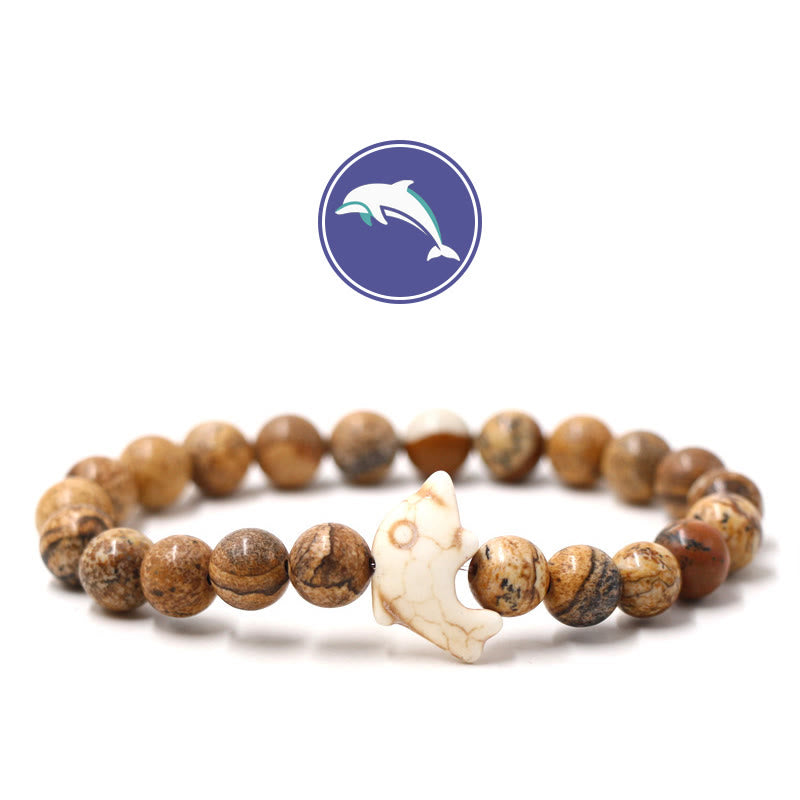 Bracciale Olivenorma Dolphin's Whisper con pietre preziose - Immagine Jasper - image 7