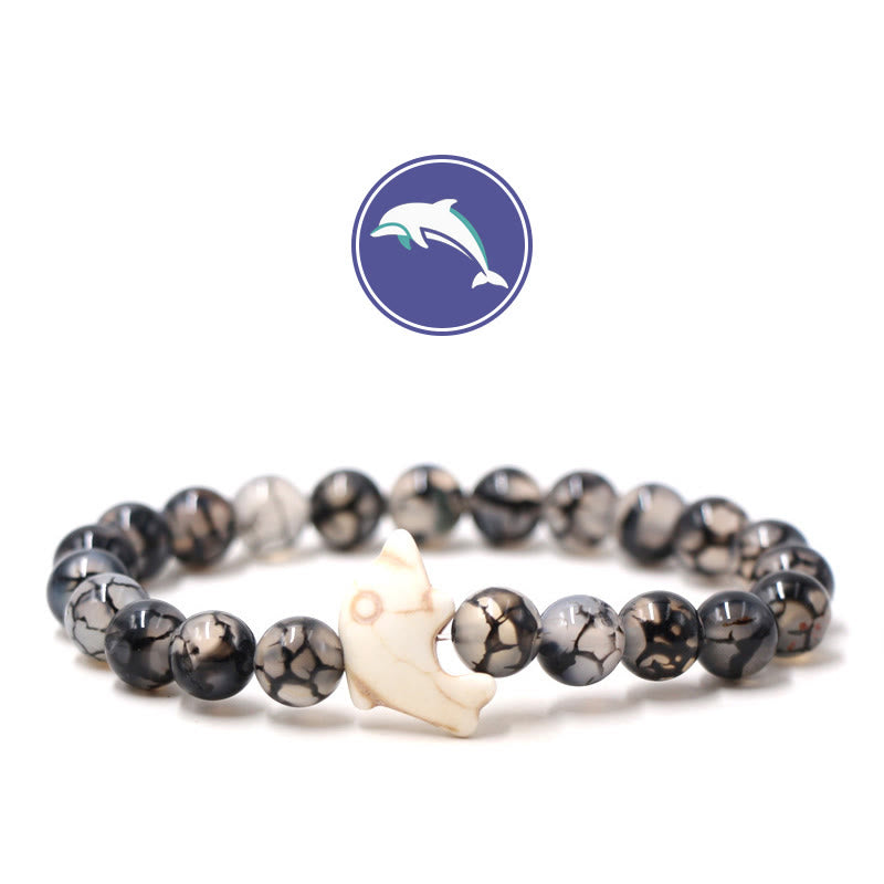 Bracciale Olivenorma Dolphin's Whisper con pietre preziose - Pietra d'osso di drago nero - image 9