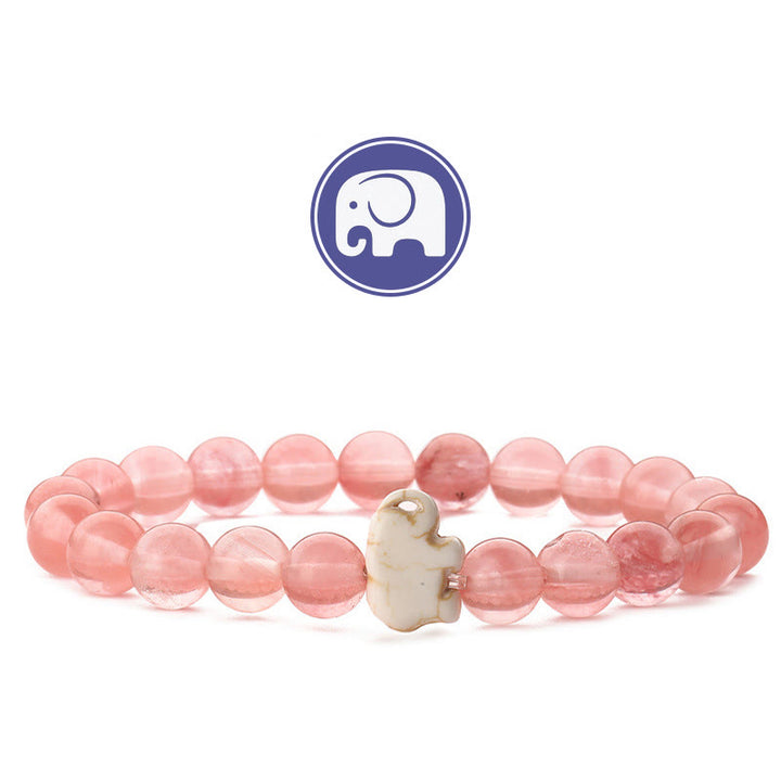Bracciale Olivenorma Elephant Saggezza con pietre preziose - Quarzo rosa - image 6