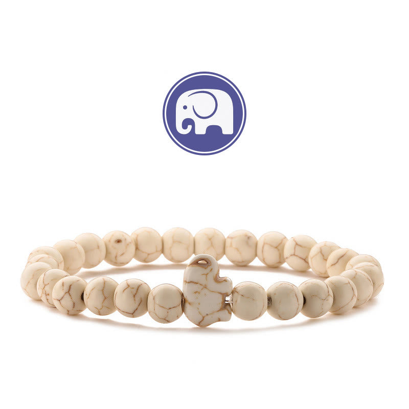 Bracciale Olivenorma Elephant Saggezza con pietre preziose - Beige Turchese - image 15