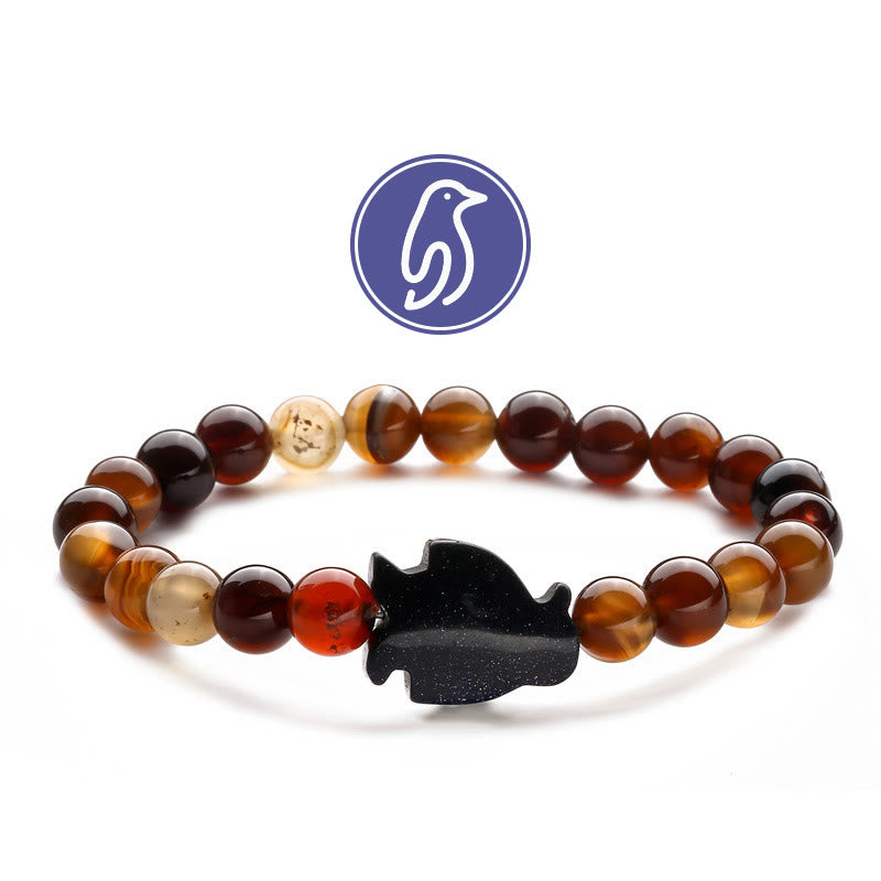 Bracciale con pietre preziose Olivenorma Penguin Guideline - Agata e arenaria blu - image 12