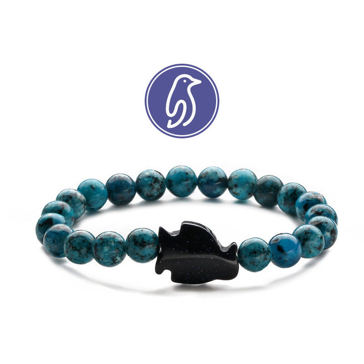 Bracciale con pietre preziose Olivenorma Penguin Guideline - Turchese africano e arenaria blu - image 7