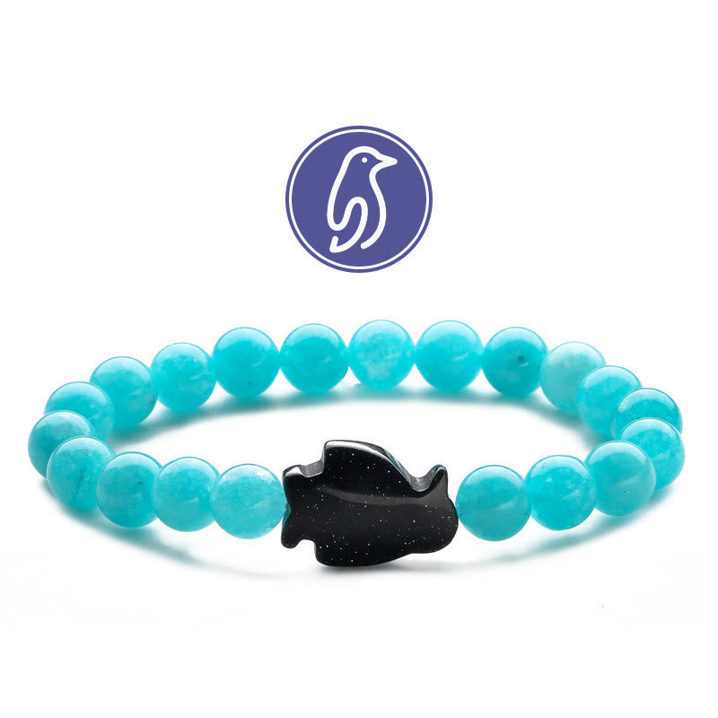 Bracciale con pietre preziose Olivenorma Penguin Guideline - Cristallo blu e arenaria blu - image 2