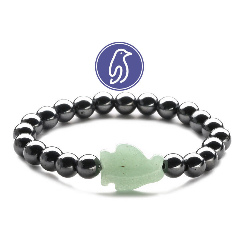 Bracciale con pietre preziose Olivenorma Penguin Guideline - Ematite e avventurina verde - image 16