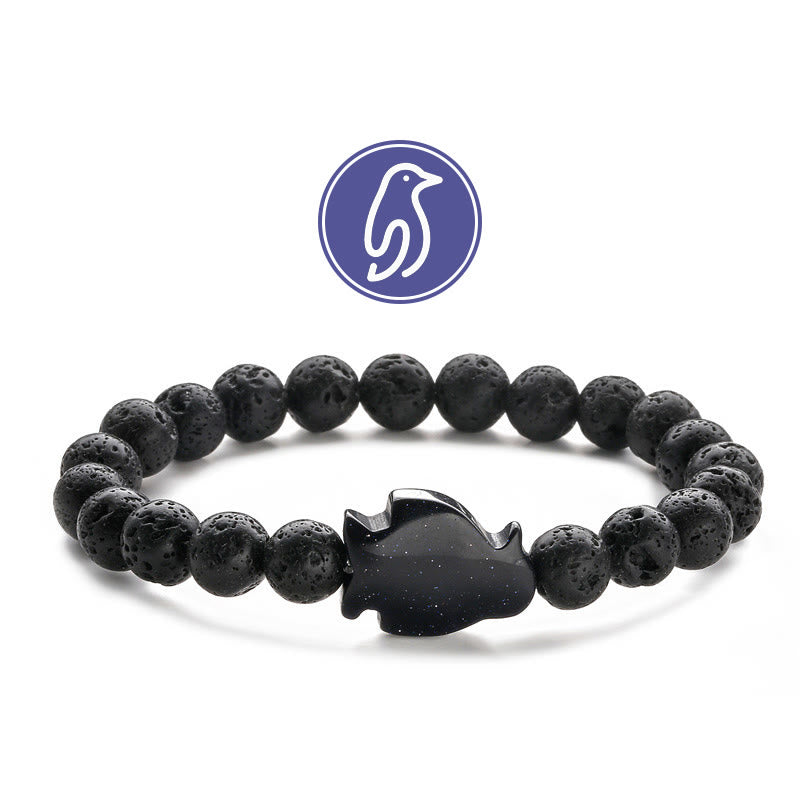 Bracciale con pietre preziose Olivenorma Penguin Guideline - Pietra lavica e arenaria blu - image 10