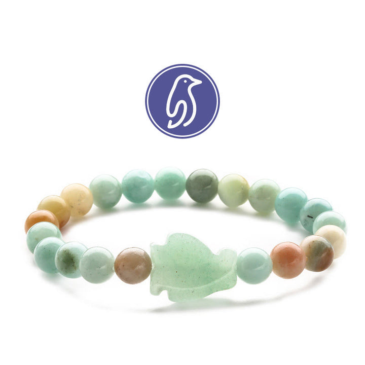 Bracciale con pietre preziose Olivenorma Penguin Guideline - Amazzonite e avventurina verde - image 14