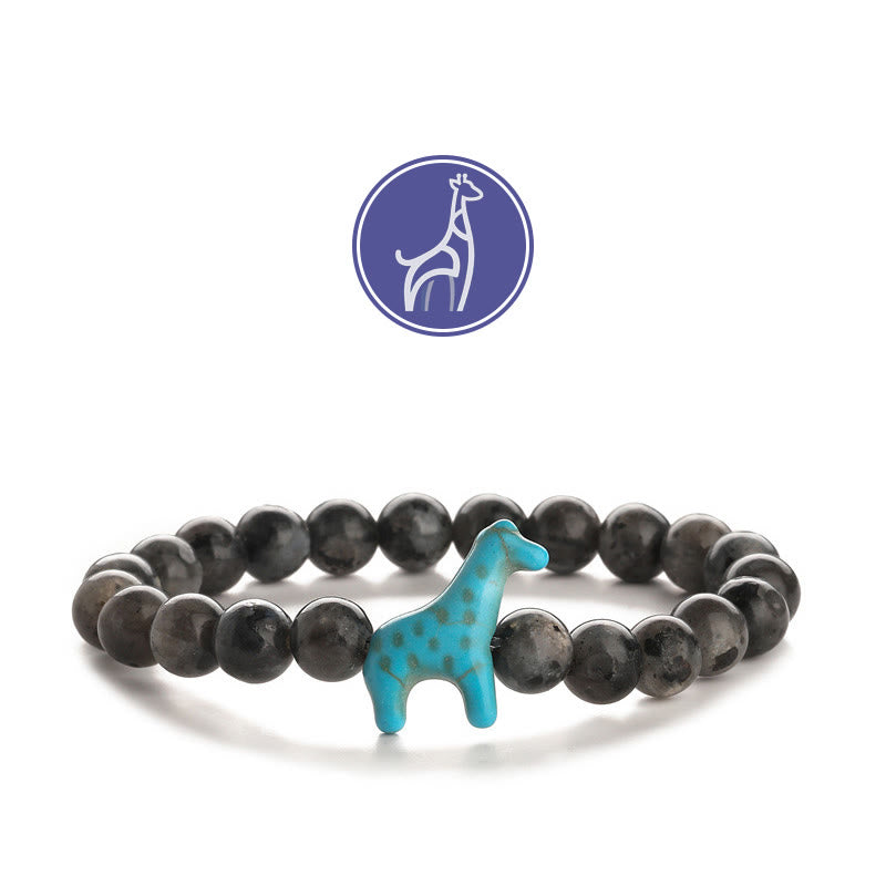 Braccialetto con pietre preziose per la crescita della giraffa Olivenorma - Giraffa blu - Labradorite - image 10