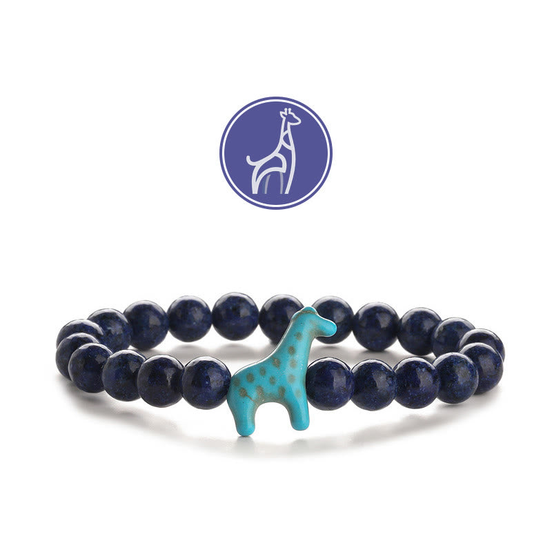 Braccialetto con pietre preziose per la crescita della giraffa Olivenorma - Giraffa blu - Lapislazzuli - image 8