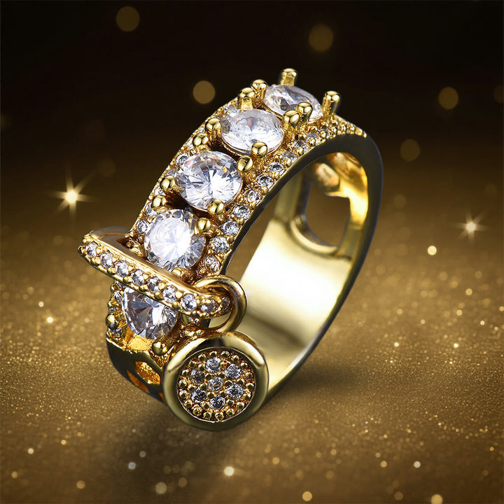 Anello con sigillo di Ecate e zirconi scintillanti Olivenorma - image 4