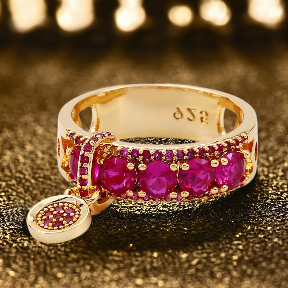 Anello con sigillo di Ecate e zirconi scintillanti Olivenorma - RosaRosa - Stati Uniti 13 - image 7