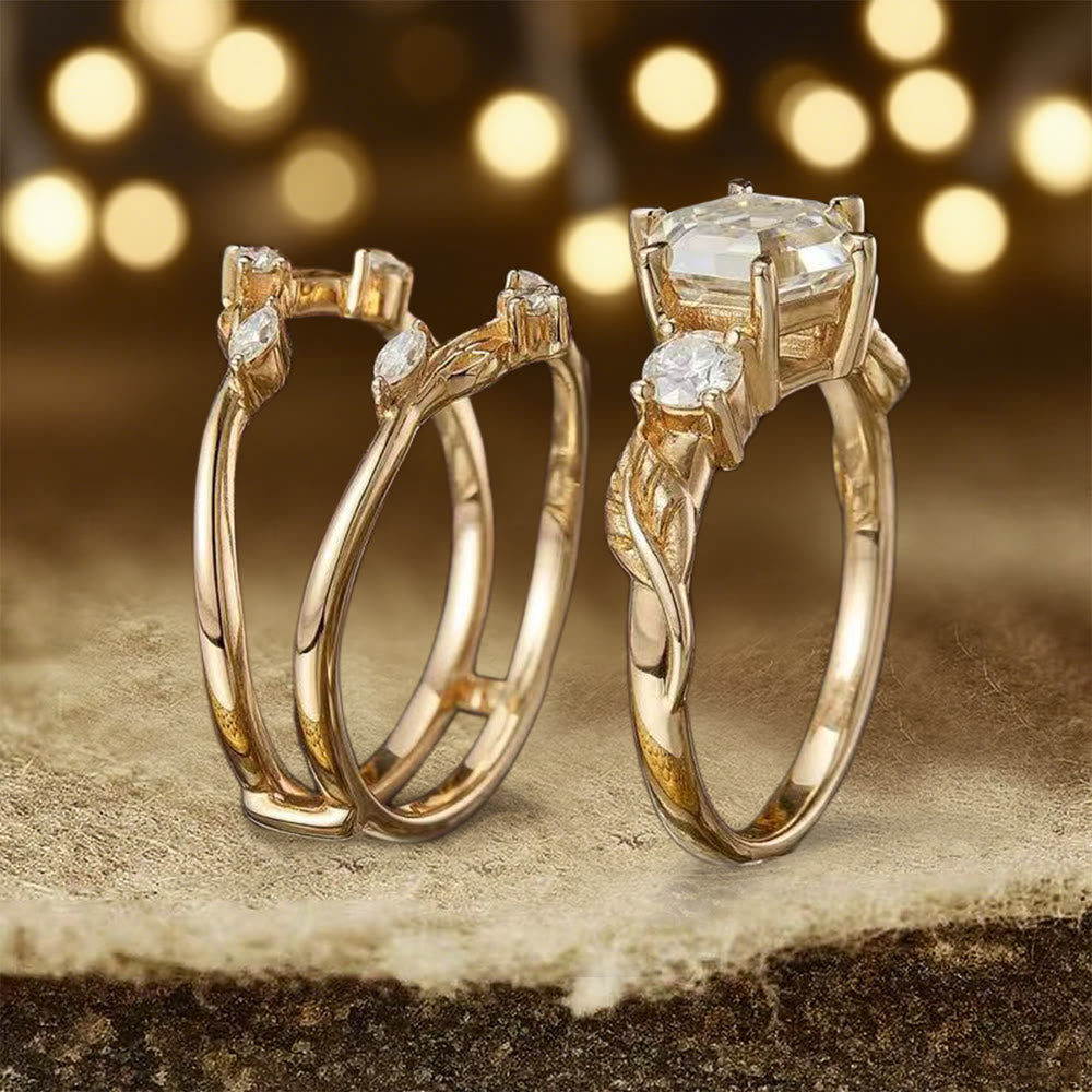 Anello con moissanite esagonale e corona di Persefone Olivenorma - image 6