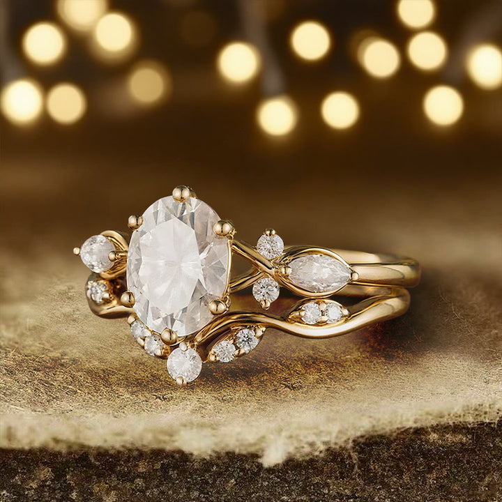 Anello con moissanite ovale Aurora's Knot di Olivenorma - image 3