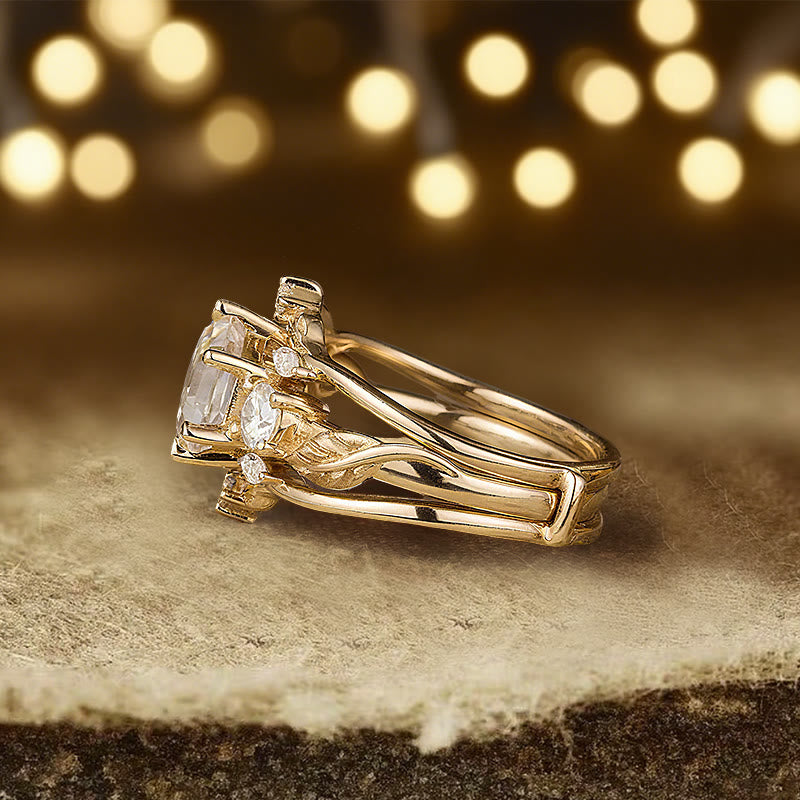 Anello con moissanite esagonale e corona di Persefone Olivenorma - image 4