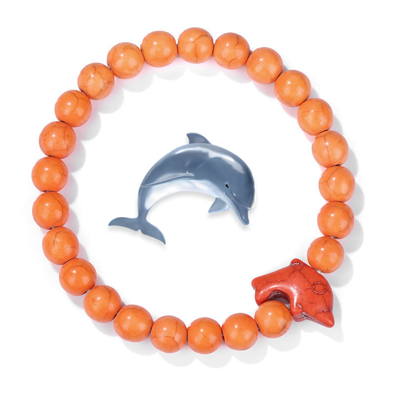 Bracciale Olivenorma Dolphin Ocean Guardian Turchese - Arancione Turchese - image 9