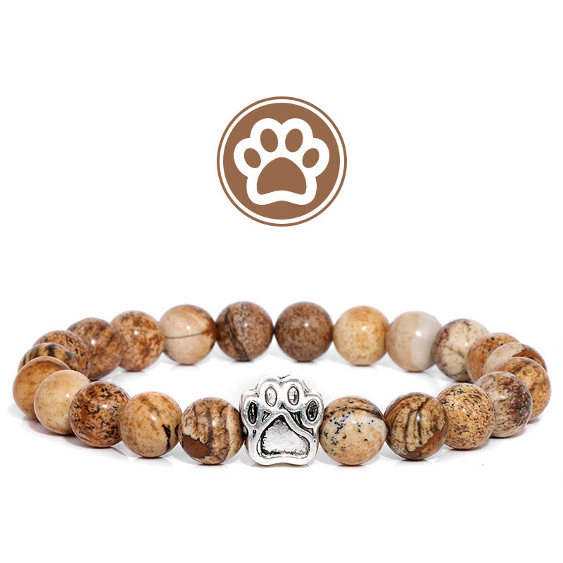 Braccialetto con pietre preziose "Purry Blessing Paw" Olivenorma - Immagine Jasper - image 4