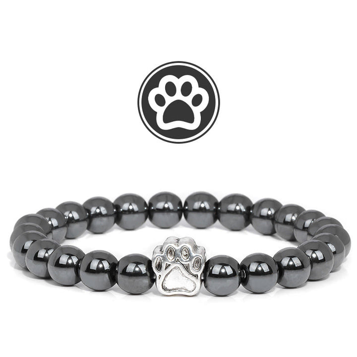Braccialetto con pietre preziose "Purry Blessing Paw" Olivenorma - Ematite - image 6