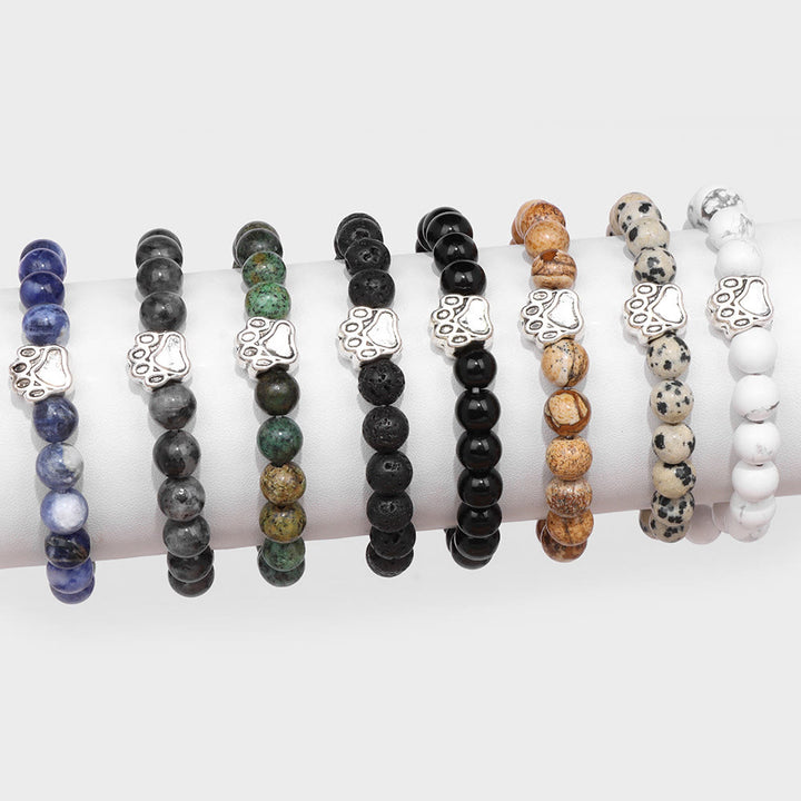 Braccialetto con pietre preziose "Purry Blessing Paw" Olivenorma - image 12