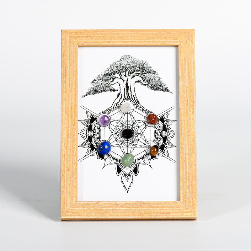 Cornice portafoto con motivo albero della vita Olivenorma Chakra Decorazione 