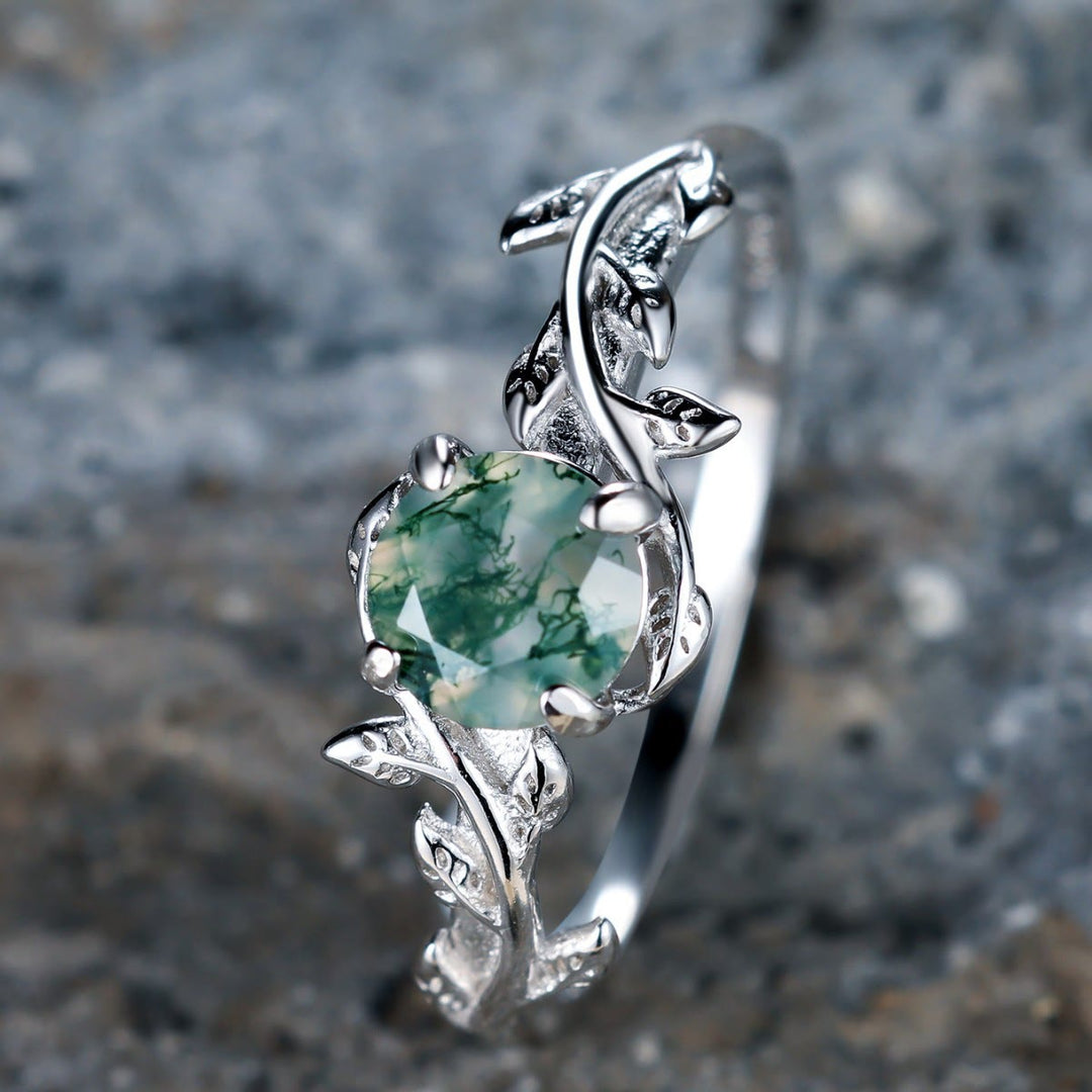Olivenorma "Waterweed Dream" - Anello in agata muschiata color rame - image 6
