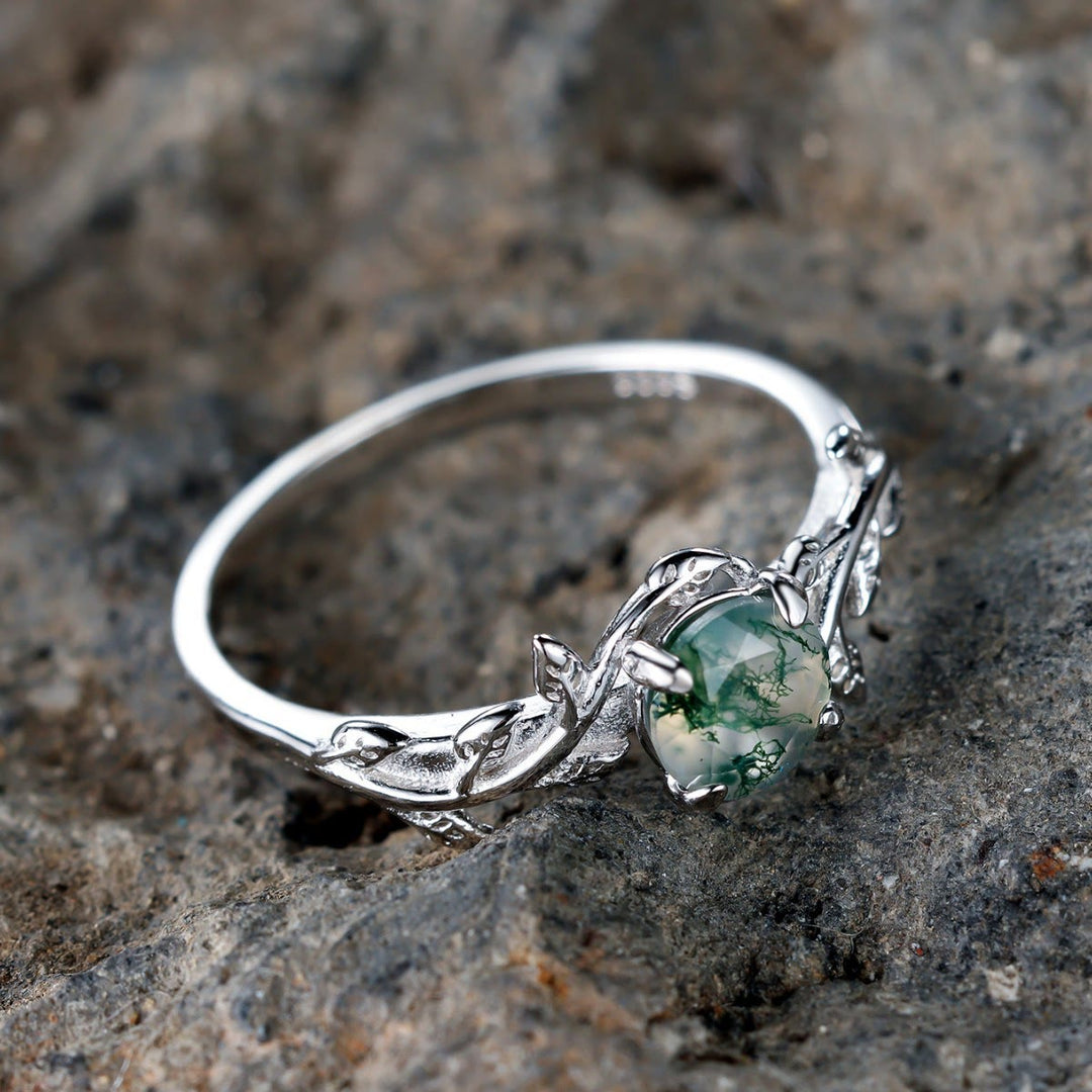 Olivenorma "Waterweed Dream" - Anello in agata muschiata color rame - image 5