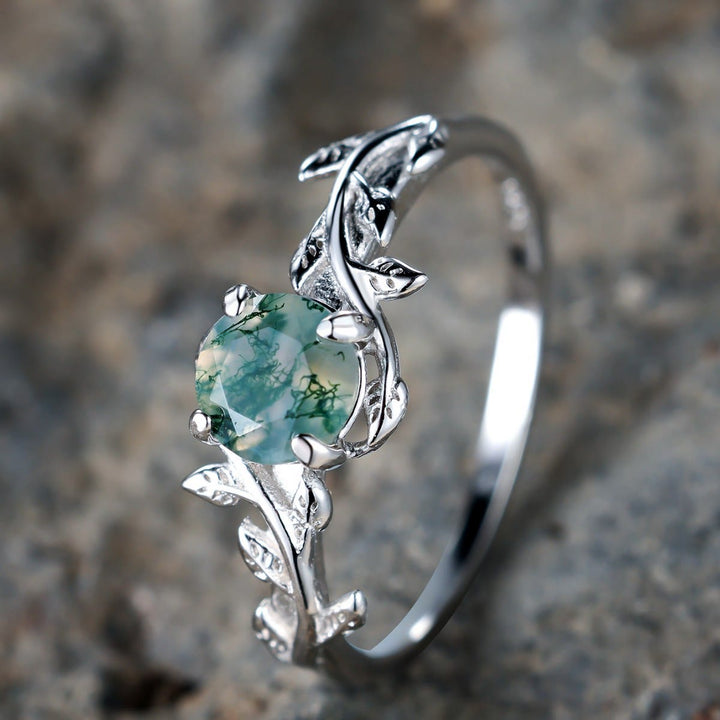 Olivenorma "Waterweed Dream" - Anello in agata muschiata color rame - image 3
