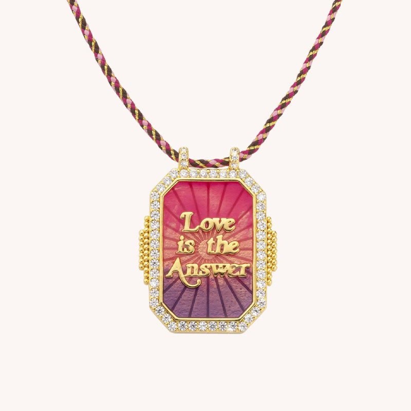 Olivenorma - Collana con bracciale intrecciato e caleidoscopio dei tarocchi colorati - Collana d'amore - image 5