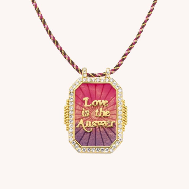 Olivenorma - Collana con bracciale intrecciato e caleidoscopio dei tarocchi colorati - Collana d'amore - image 5