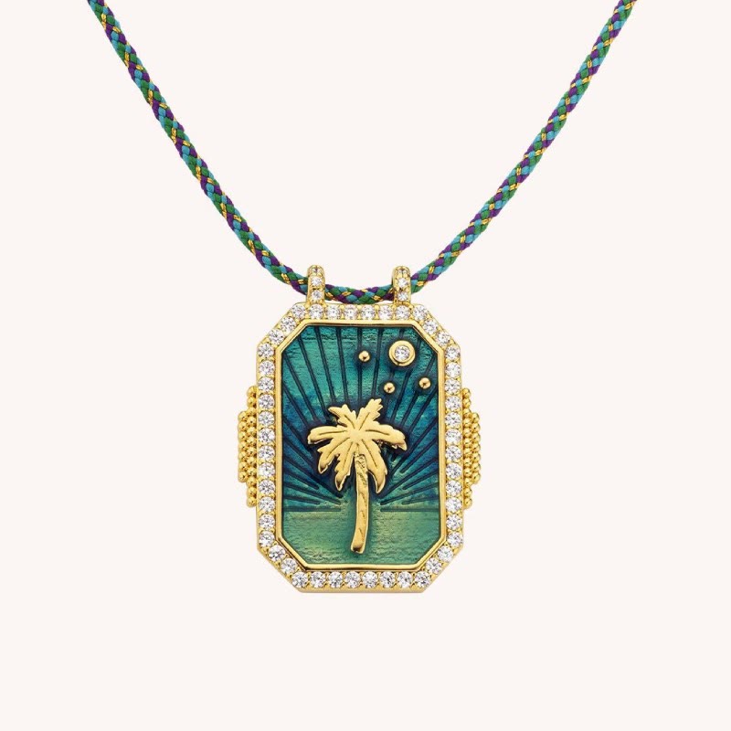 Olivenorma - Collana con bracciale intrecciato e caleidoscopio dei tarocchi colorati - Collana della speranza - image 4