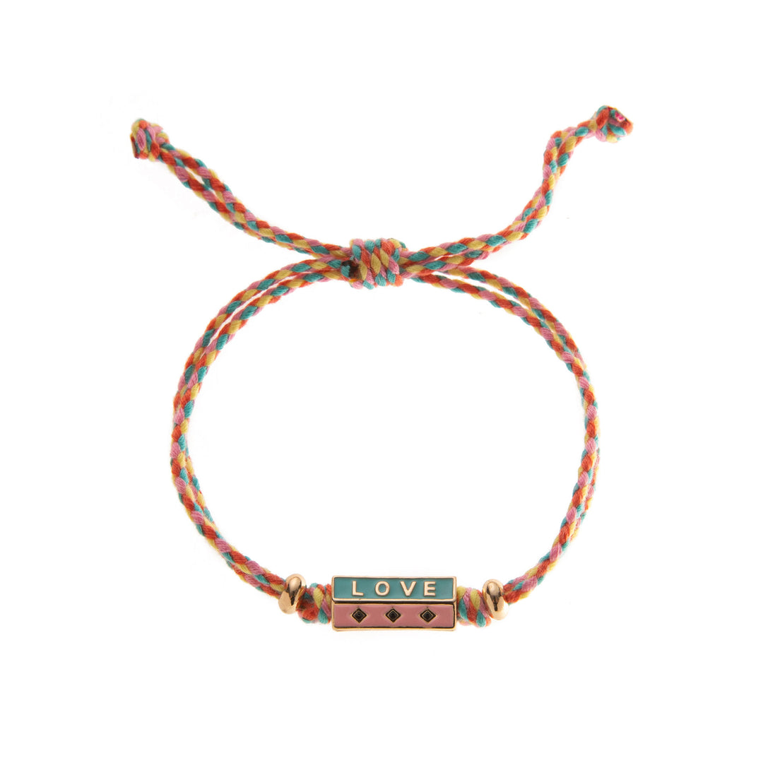 Collana con braccialetto intrecciato con ciondolo a forma di lettera dei Tarocchi Tribali Olivenorma - LOVE - Braccialetto - image 4