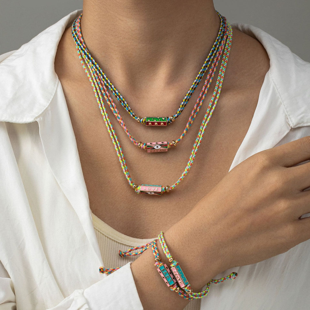 Collana con braccialetto intrecciato con ciondolo a forma di lettera dei Tarocchi Tribali Olivenorma - image 11