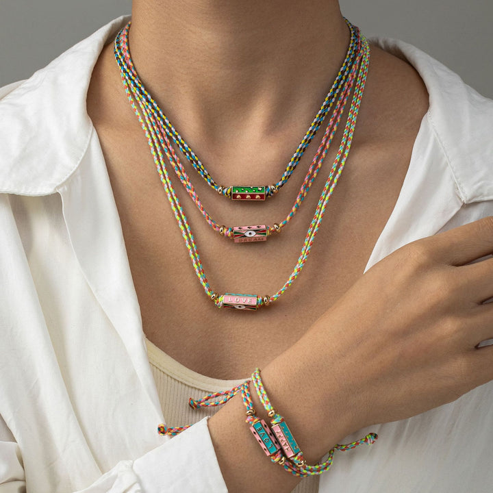 Collana con braccialetto intrecciato con ciondolo a forma di lettera dei Tarocchi Tribali Olivenorma - image 11