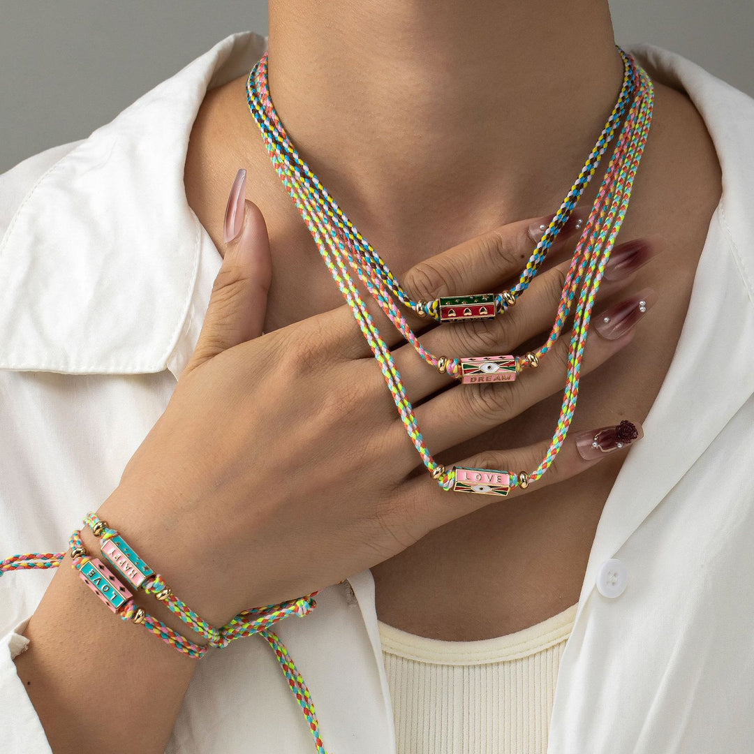 Collana con braccialetto intrecciato con ciondolo a forma di lettera dei Tarocchi Tribali Olivenorma - image 10