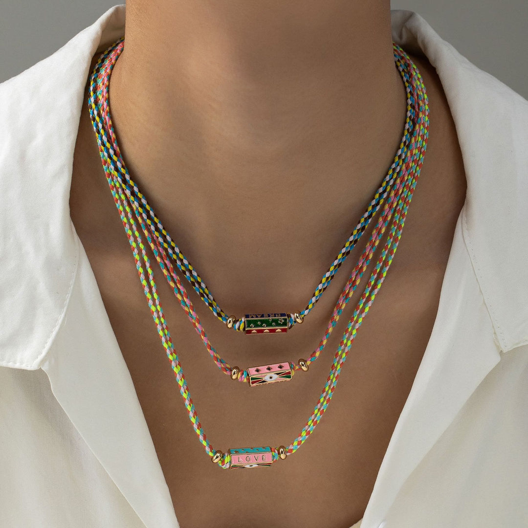 Collana con braccialetto intrecciato con ciondolo a forma di lettera dei Tarocchi Tribali Olivenorma - image 12