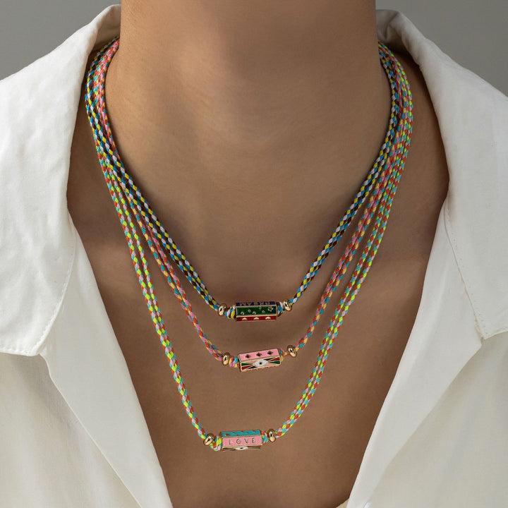 Collana con braccialetto intrecciato con ciondolo a forma di lettera dei Tarocchi Tribali Olivenorma - image 12