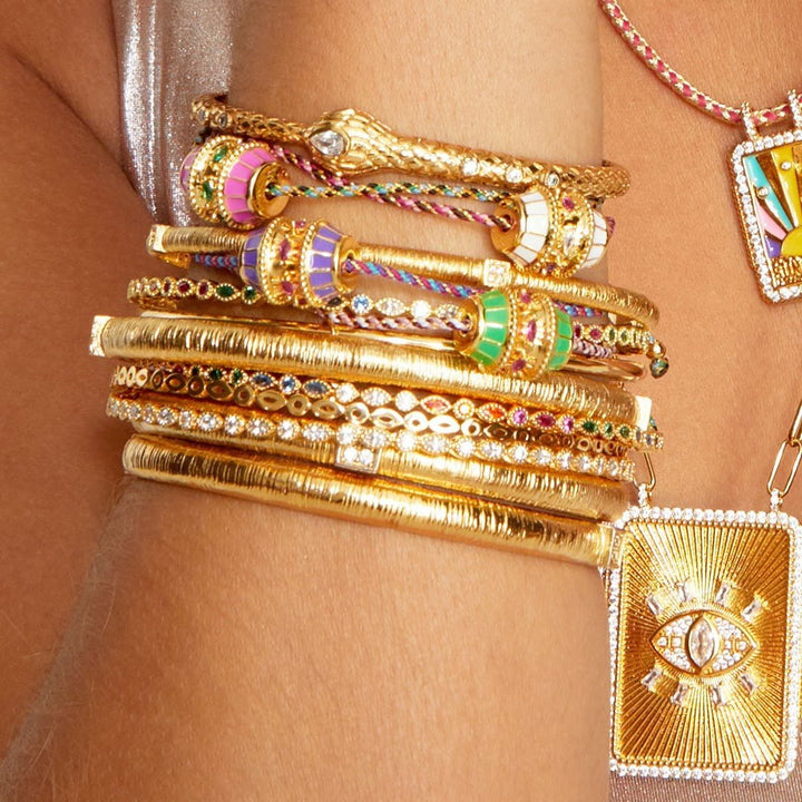 Olivenorma Lucky Charm Collana con perline girevoli e bracciale in corda intrecciata - image 11