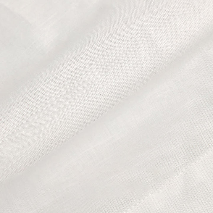 Olivenorma Camicia da donna in lino con maniche arrotolabili e scollo a V, bianca e tinta unita - image 11