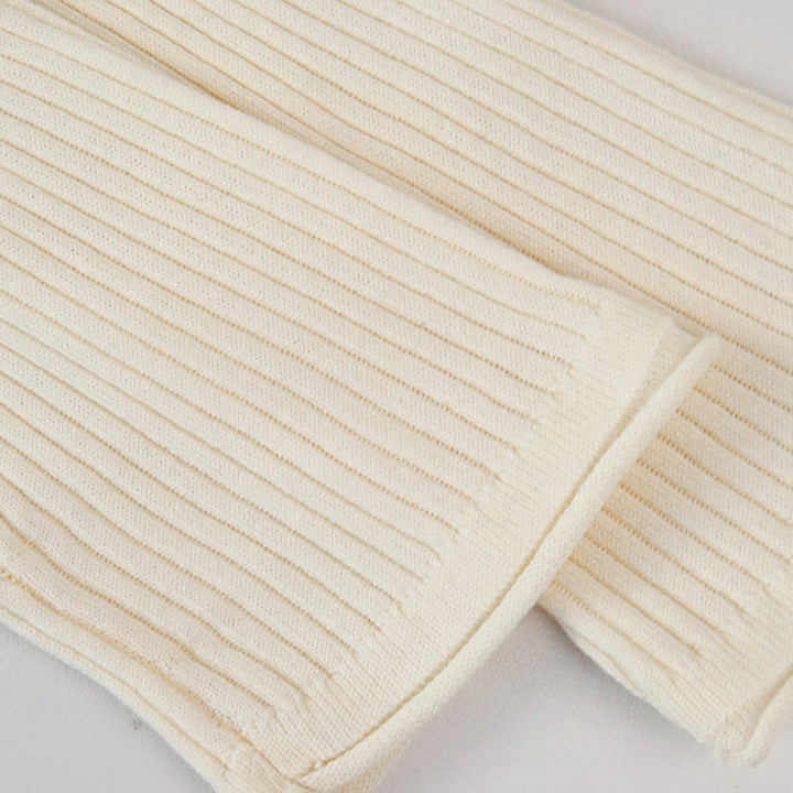 Olivenorma Maglietta a maniche lunghe con spacchi in maglia a coste, felpa da donna - image 13