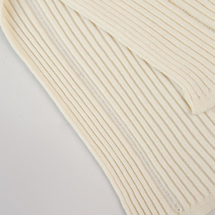 Olivenorma Maglietta a maniche lunghe con spacchi in maglia a coste, felpa da donna - image 12