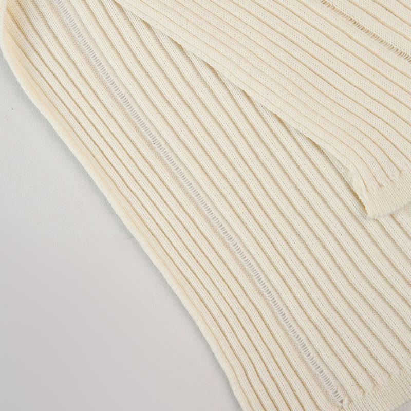 Olivenorma Maglietta a maniche lunghe con spacchi in maglia a coste, felpa da donna - image 12