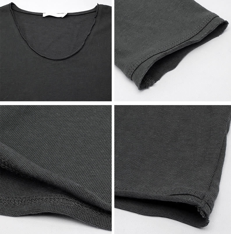 Olivenorma Felpa da donna a maniche lunghe arrotolate con colletto a forma di U in tinta unita - image 13