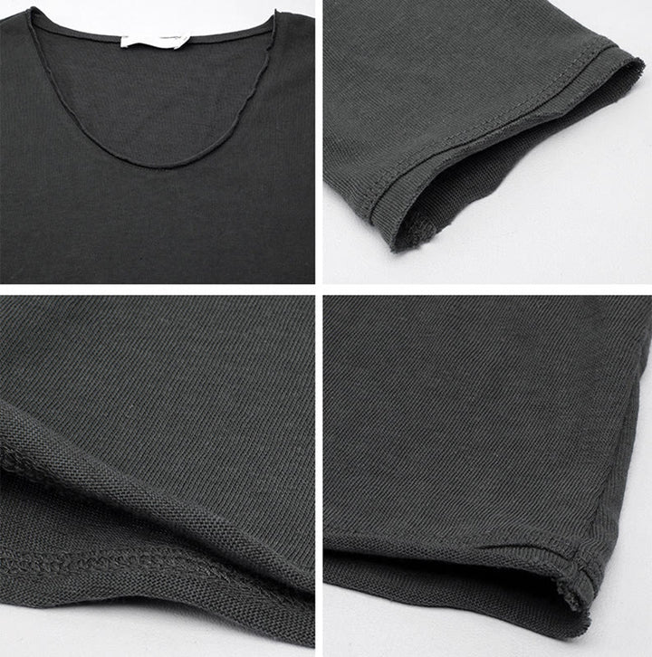 Olivenorma Felpa da donna a maniche lunghe arrotolate con colletto a forma di U in tinta unita - image 13