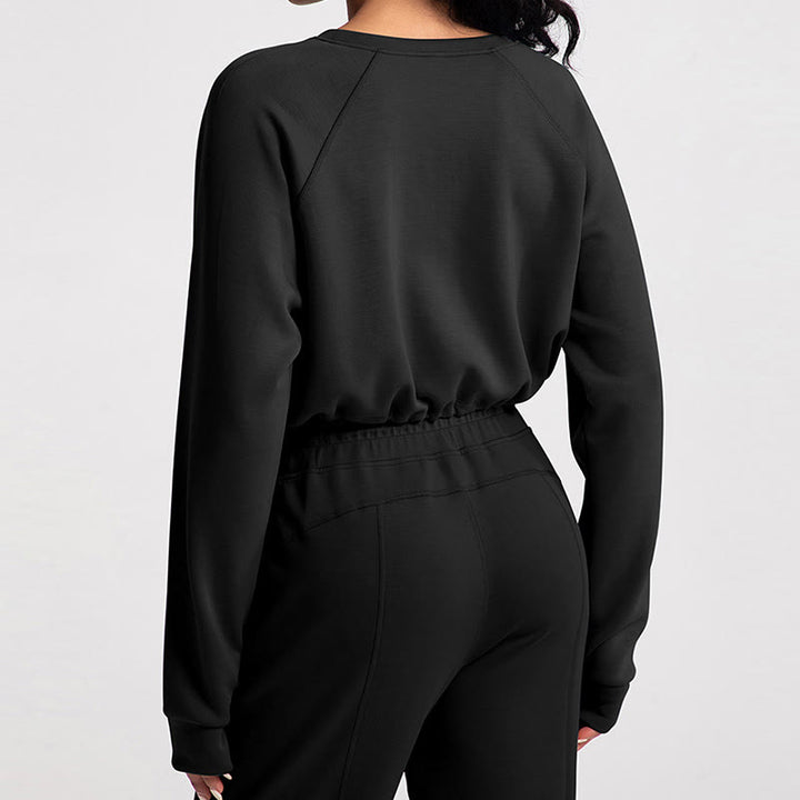 Olivenorma - Felpa casual con scollo rotondo a maniche lunghe e morbida per yoga - image 13