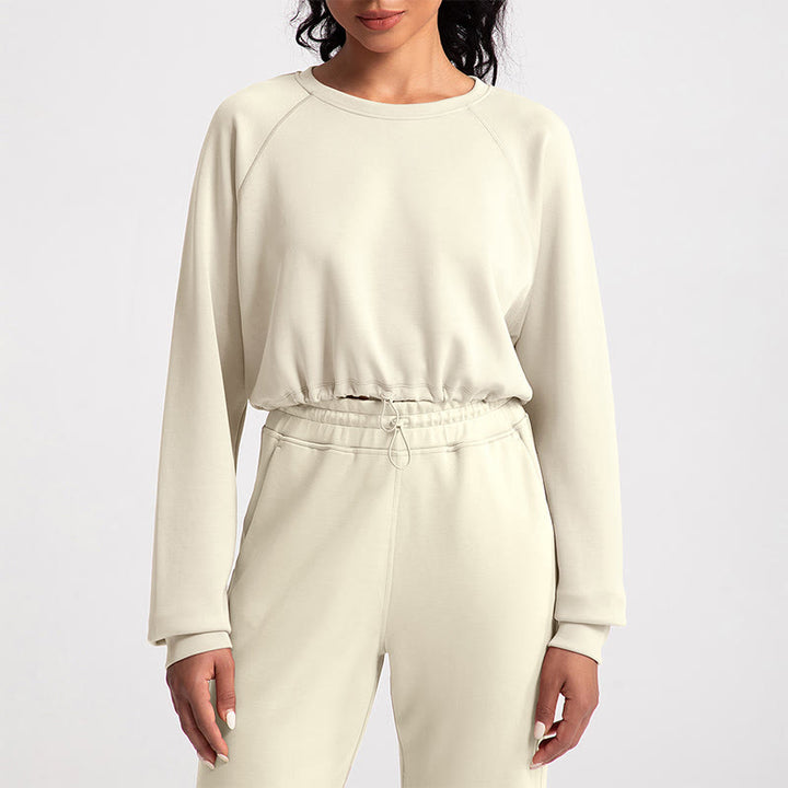 Olivenorma - Felpa casual con scollo rotondo a maniche lunghe e morbida per yoga - image 7