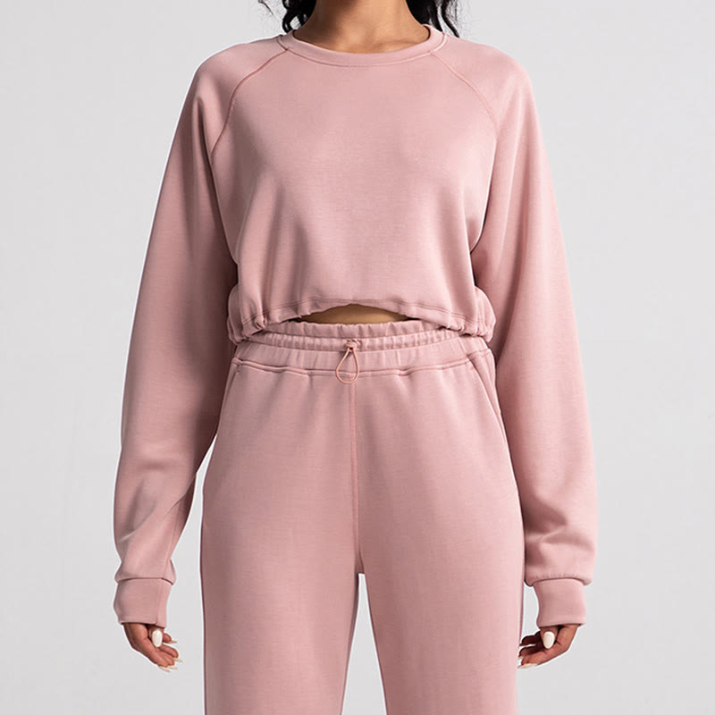 Olivenorma - Felpa casual con scollo rotondo a maniche lunghe e morbida per yoga - image 1