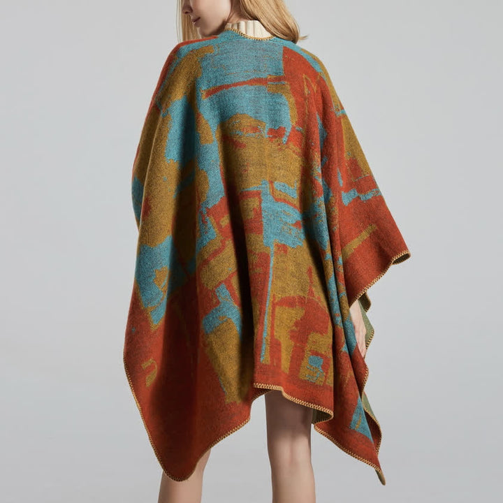 Olivenorma Boho Patchwork Cardigan Aperto Davanti Scialle - image 6