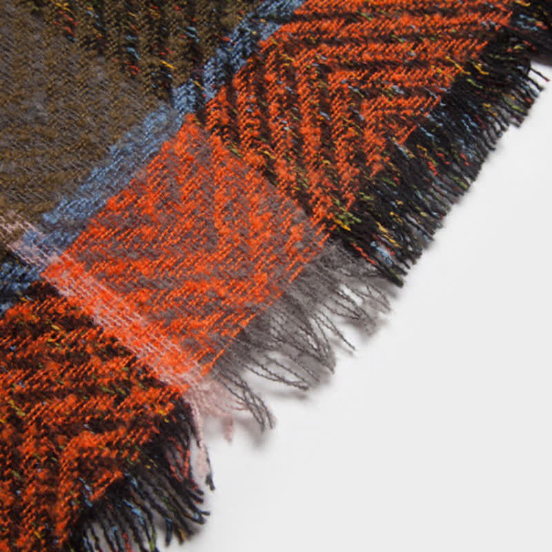 Olivenorma Cozy Herringbone Pullover Poncho Scialle - image 11