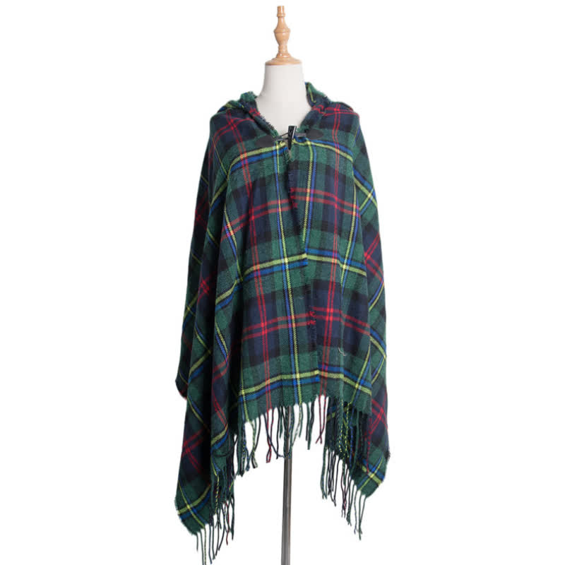 Scialle con sciarpa coperta scozzese classica Olivenorma - Plaid verde - image 14