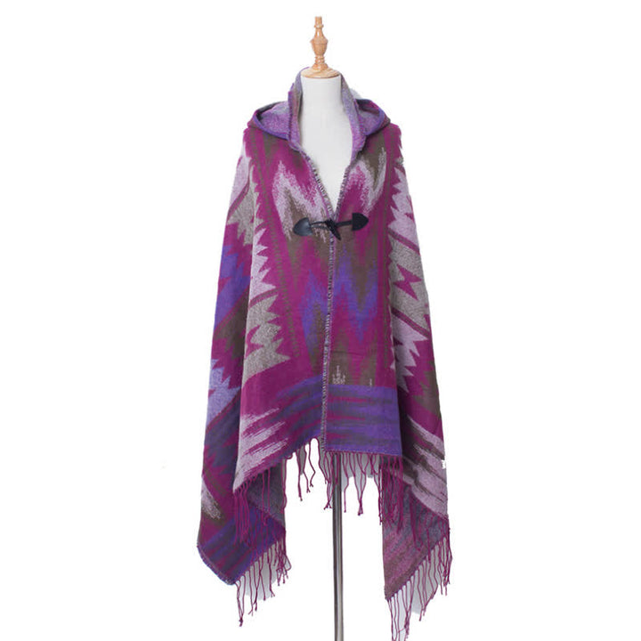 Scialle con sciarpa coperta scozzese classica Olivenorma - Viola - image 8